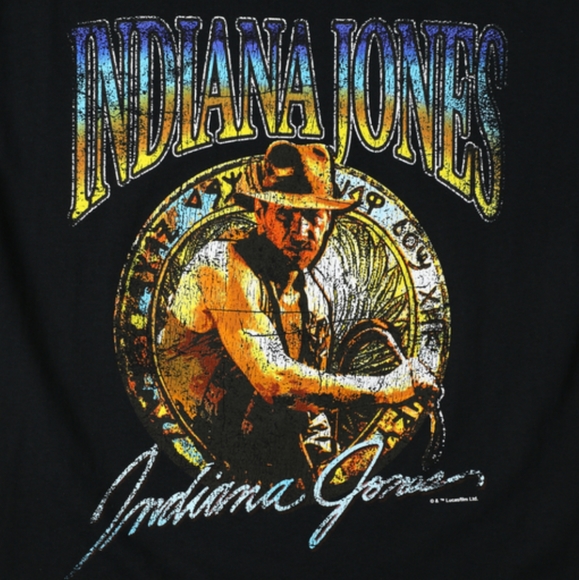 BOGO NWT RAIDERS OF THE LOST ARK Film Logo FRUIT OF THE LOOM Cotton Crewneck Tee - Picture 2 of 3